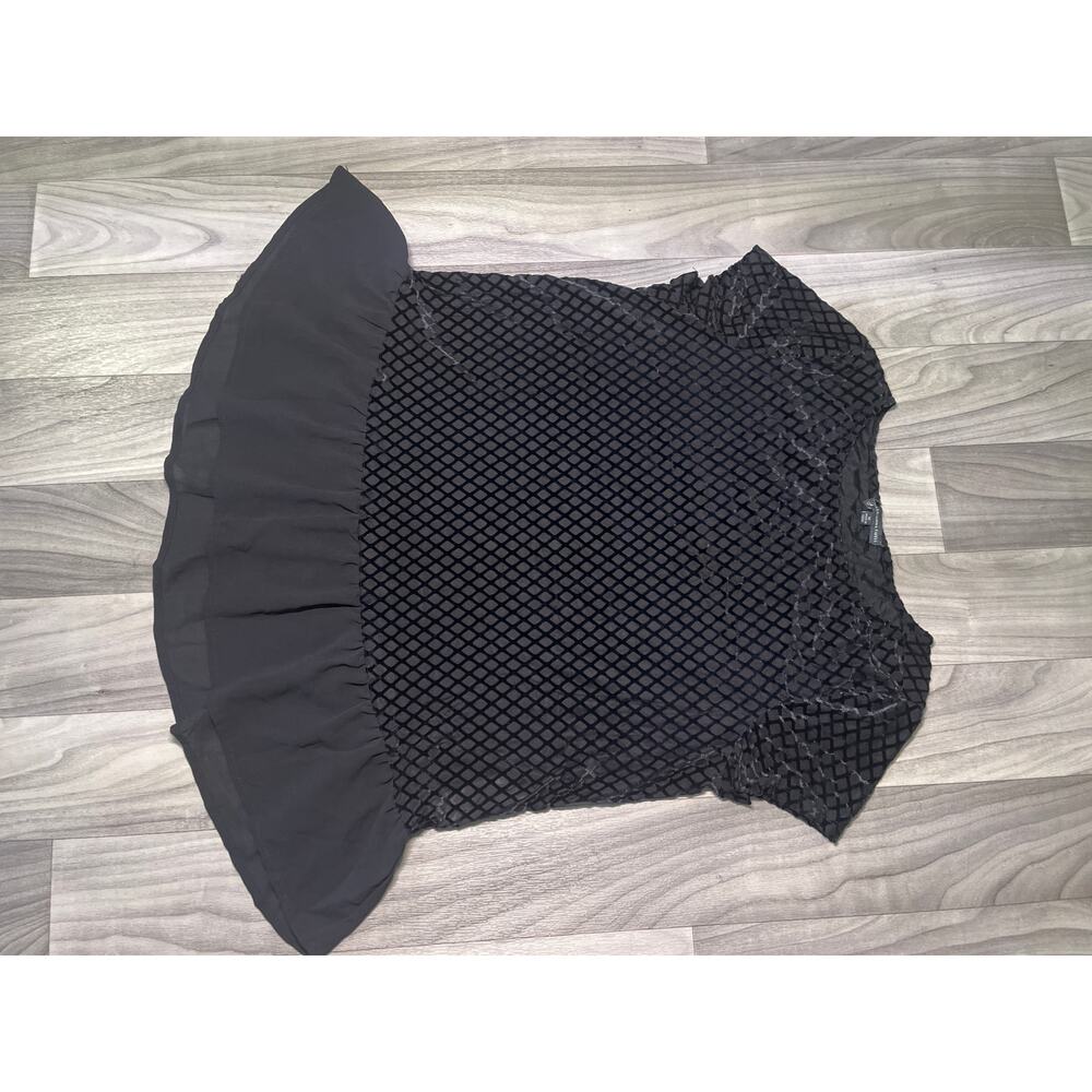 Adrianna Papell women’s short sleeve black blouse size M